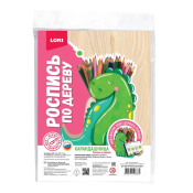 Фнр-044 Роспись по дереву. Карандашница "Милый динозаврик"