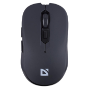 Мышь DEFENDER Gassa MM-105, беспроводная, USB, 1600dpi, бесшумная, 6 кнопок, черная
