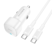 АЗУ BOROFONE BZ34A Type-C, PD20W, 3,0A, с кабелем Type-C - Type-C, белый