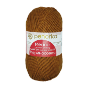 Мериносовая  (50% меринос+50% акрил) 100гр. 200м №447 горчица