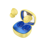 Наушники HOCO EW111 TWS Bluetooth 5.4, беспроводные, внутриканальные, детские, дисплей, желтые