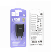 Адаптер HOCO C141A 2USB, 2,1A, чёрный