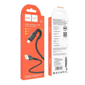 Кабель HOCO X71 MicroUSB, 1,0м, текстильный, чёрный