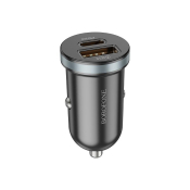 АЗУ BOROFONE BZ22 1 USB + Type-C, 3,0A, QC3.0, PD30W, чёрный