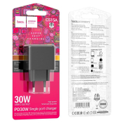 Адаптер HOCO CS15A Type-C, 3,0A, PD30W, QC3.0, чёрный