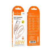 Кабель HOCO X114 Type-C - Type-C, 1,0м, PD60W, 3,0A, розовый