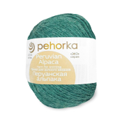 Перуанская альпака (50% альпака + 50% меринос) 50гр. 150м №764 зелёный меланж