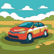 Рхд-008 Картина по номерам Lori на холсте 20х20 детская "Машина"