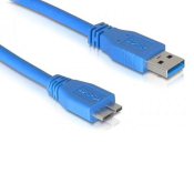 Кабель 5BITES USB 3.0 - Micro Type-B, M-M, 1,0м, для жёстких дисков, синий (UC3002-010)