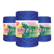 Шнур-пряжа "Я люблю вязать" (100% полиэфир) 3мм, 150гр. 100м, синий