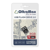 Флеш-карта OLTRAMAX  8GB 70, Mini, USB 2.0, черная
