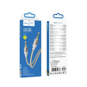 Кабель AUX HOCO UPA32 Jack3,5 - Jack3,5, M-M, 1,0м, золотой