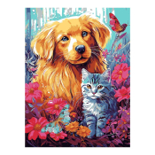 Кпн-343 Картина по номерам Lori 28,5х38 "Сладкая парочка"