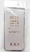 Задняя панель для iPhone 6 Силикон черная (пакет) 15038ch