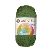 Детский хлопок (100% мерсеризованный хлопок) 100гр. 330м №013 тёмно оливковый