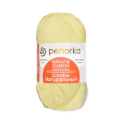 Хлопок натуральный (100% Хлопок) 100гр. 425м №053 светло-жёлтый