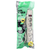 Сетевой фильтр PERFEO Real Power 5 розеток, 16A, 3500W, 5,0м, серый