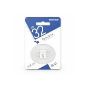 Флеш-карта SMARTBUY 32GB Lara, Mini, USB 2.0, белая