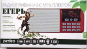 Радиоприёмник PERFEO i120-BL "Егерь", FM, УКВ, SD, USB, BL-5C красный