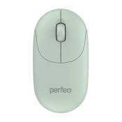Мышь PERFEO PF-4791 Slim, беспроводная, USB, 1200dp, зеленая
