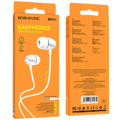 Наушники BOROFONE BM57, внутриканальные, с микрофоном, серебро