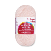 Пушинка (50% Козий пух + 50% шерсть) 50гр. 225м. №0180 св.бегония