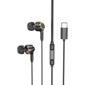 Наушники BOROFONE BM90, Type-C, внутриканальные, с микрофоном, чёрные