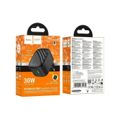 Адаптер HOCO CS102A USB + Type-C, PD30W, QC 3.0, 18W, чёрный