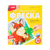 Кп-054 Фреска. Картина из песка "Лисичка с ромашками"