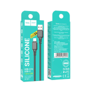 Кабель HOCO X101 Type-C, 1,0м, 3,0A, силикон, чёрный