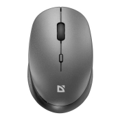 Мышь DEFENDER Auris MB-027, беспроводная, USB, 1600dpi, 4 кнопки, бесшумная, серая