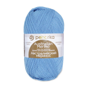 Австралийский меринос (95% меринос + 5% высокообъёмный акрил) 100гр. 400м №520 голубая пролеска