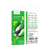 Кабель HOCO X119 Type-C - Type-C, 1,0м, PD60W, 3,0A, нейлон, чёрный