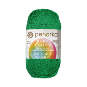 Детский хлопок (100% мерсеризованный хлопок) 100гр. 330м №573 тёмный изумруд