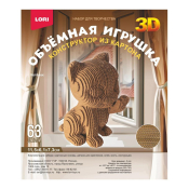 Нг-016 Конструктор из картона. Объемная игрушка "Котенок"