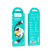 Кабель HOCO X90 Type-C, 1,0м, 3,0А, силикон, чёрный