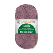 Носочная (50% шерсть + 50% акрил) 100гр. 200м  №1089 сиреневый меланж