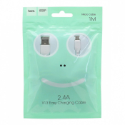 Кабель HOCO X13 MicroUSB, 1,0м, в пакете, белый