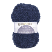 Буклированная (30% мохер + 20% шерсть + 50% акрил) 200гр. 220м №156 индиго