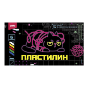 Плб-005 Пластилин КИБЕРКОТИКИ, 6 цветов по 15 гр