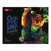 Гр-781 Гравюра Неоновые животные "Коала" 30х40см