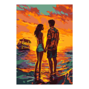 Кпн-278 Картина по номерам Lori 20х28,5 "Берег для двоих"