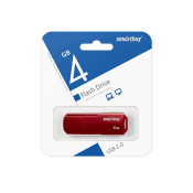 Флеш-карта SMARTBUY  4GB Clue, USB 2.0, красная
