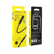 Кабель AUX BOROFONE BL05 Jack3,5 - Jack3,5, L-коннектор, 1,0м, чёрный
