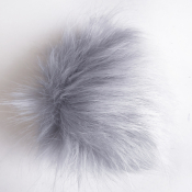 Помпон из искусственного меха (12 см) №21 серый светлый