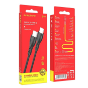 Кабель BOROFONE BX51 Type-C - Type-C, 3,0A, PD60W, 1,0м, чёрный