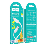 Кабель HOCO X122 Type-C, 1,0м, 3,0A, силикон, белый