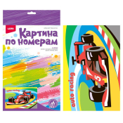 Ркн-109 Картина по номерам Lori для малышей Транспорт 20х28,5 "Спортивный болид"