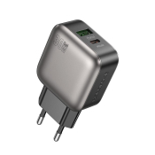 Адаптер BOROFONE BAS55A USB + Type-C, 3,0A, 18W, QC 3.0, PD30W, черный