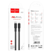 Кабель HOCO X69 Type-C - Lightning, 1,0м, PD20W, текстильный, чёрно-белый